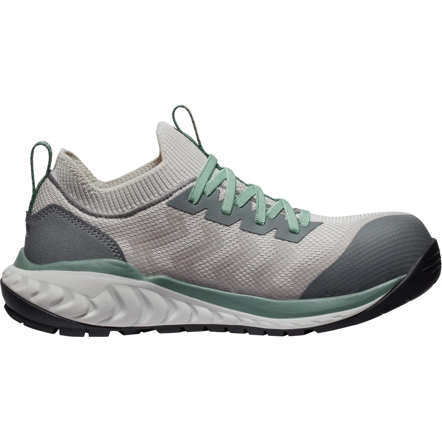 Keen Utility Womens Arvada Shift CT Steel Grey/Green Synthetic Work Shoes