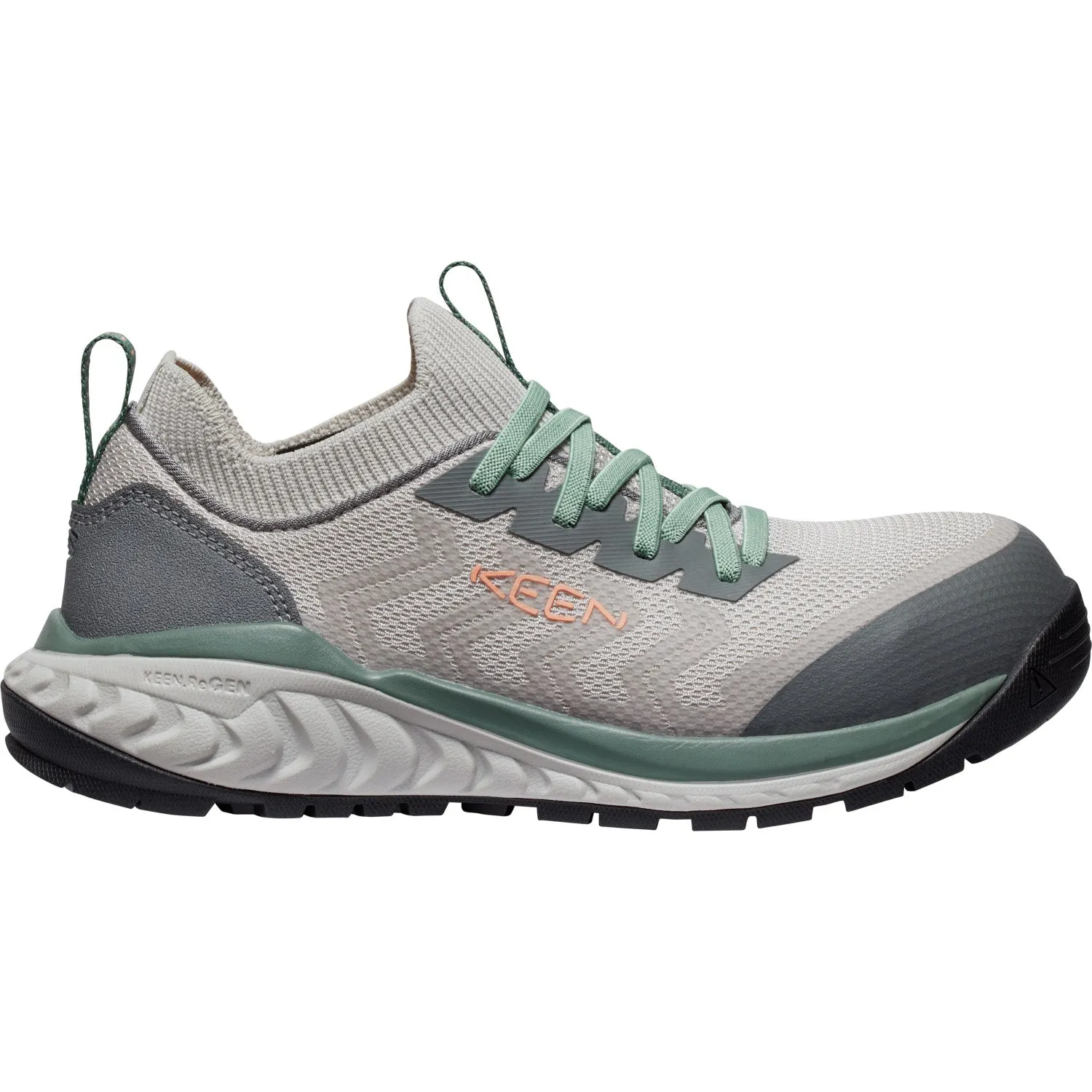 Keen Utility Womens Arvada Shift CT Steel Grey/Green Synthetic Work Shoes