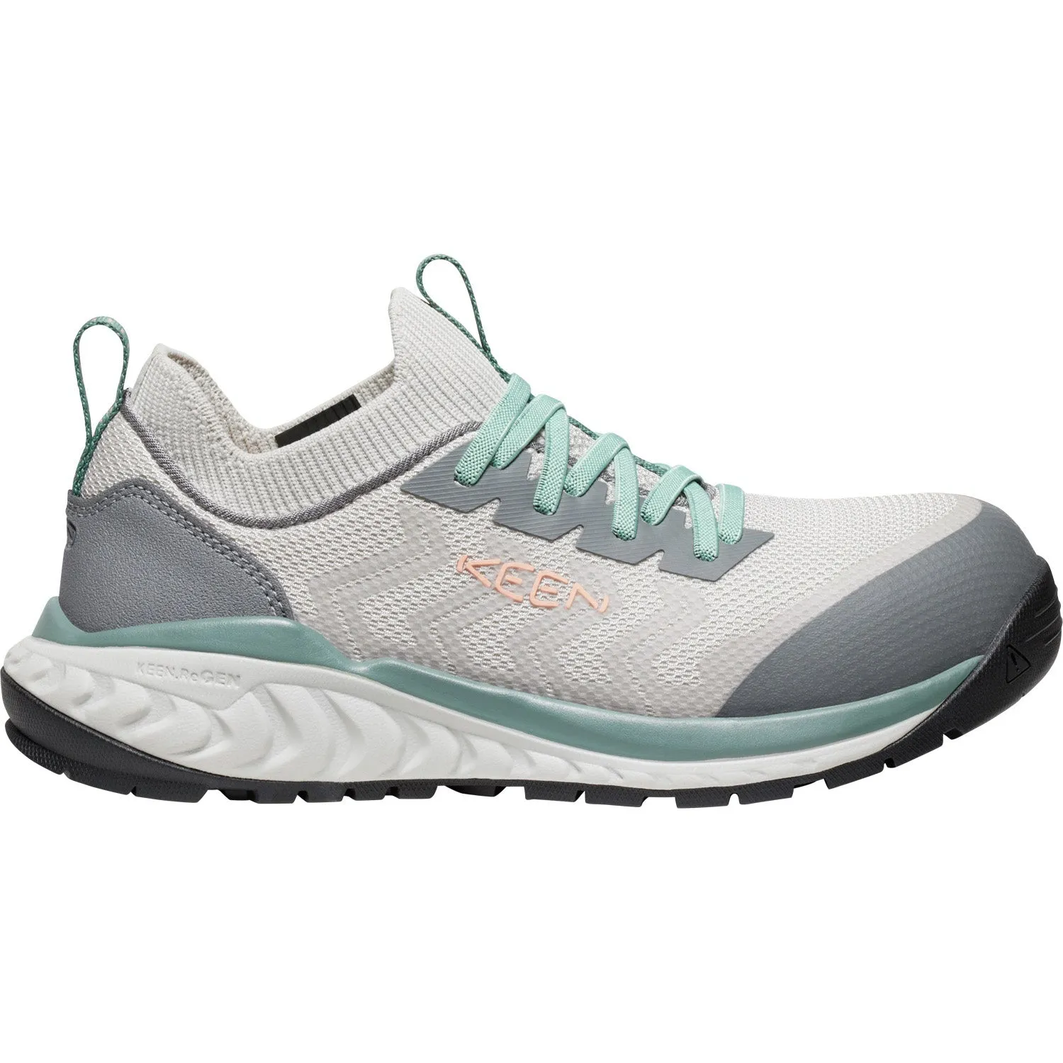 Keen Utility Womens Arvada Shift CT Steel Grey/Green Synthetic Work Shoes