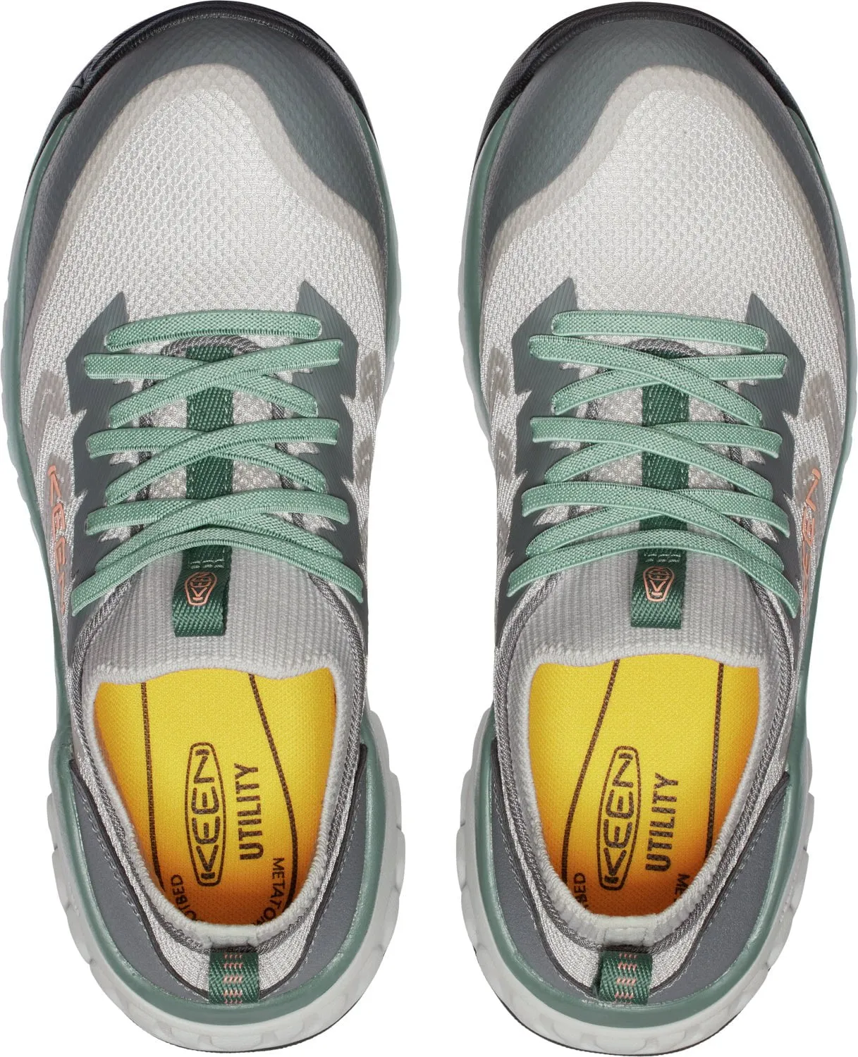 Keen Utility Womens Arvada Shift CT Steel Grey/Green Synthetic Work Shoes