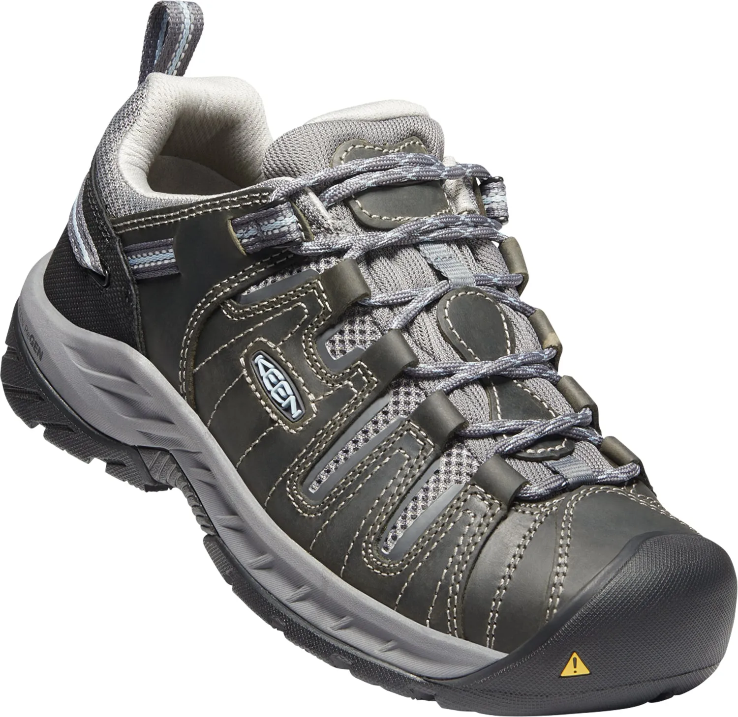 Keen Utility Womens Flint II Soft Toe Steel Grey/Paloma Leather Work Shoes