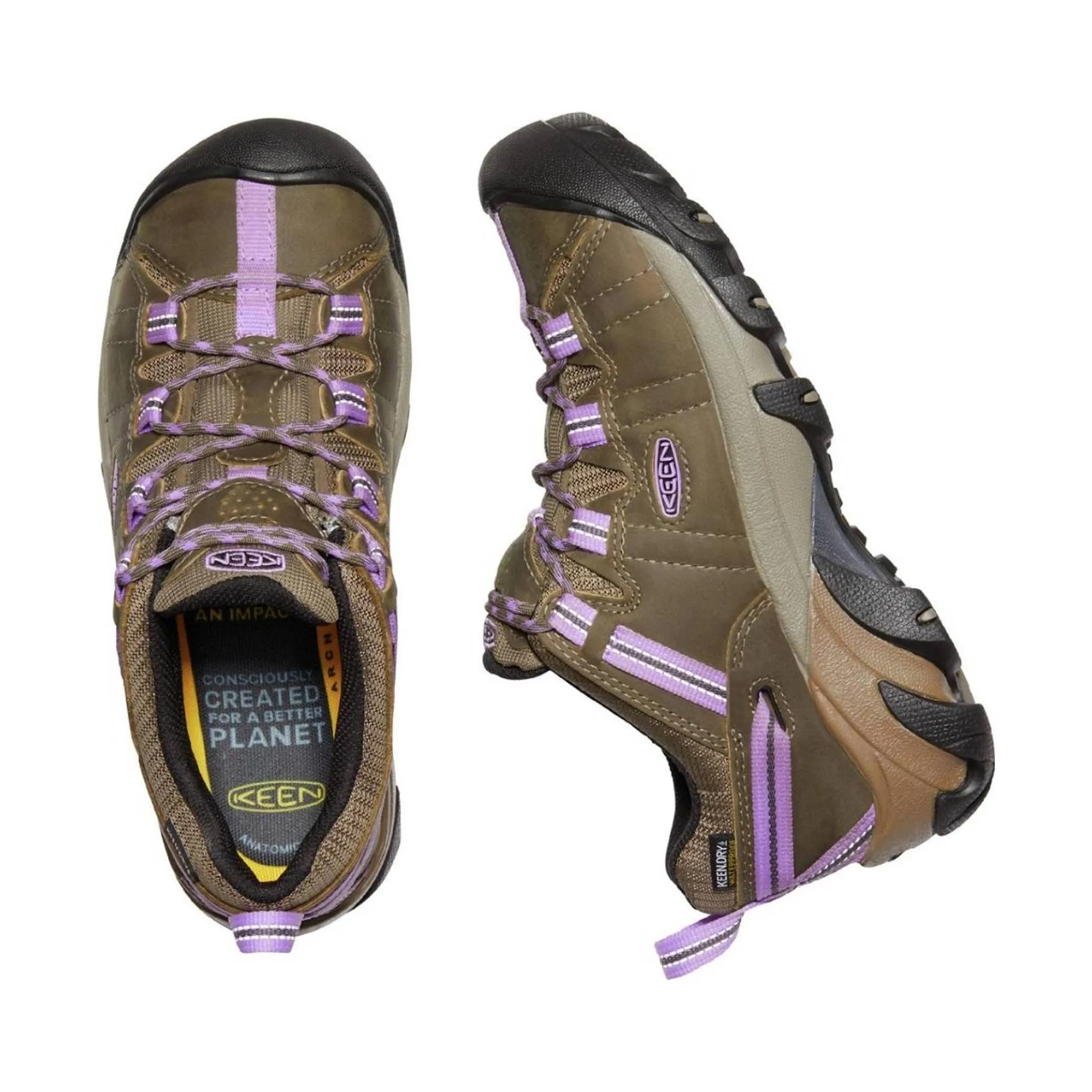 KEEN Women's Targhee II Waterproof - Timberwolf/English Lavender