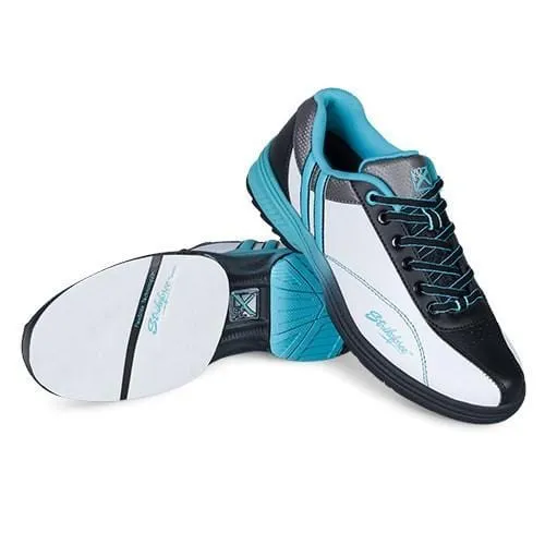 KR Strikeforce Womens Starr White/Black/Teal Right Hand Bowling Shoes