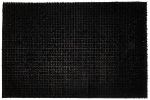 Kuber Industries PVC Doormat - 24"x15", Black, Standard (DOORMATKSD32)