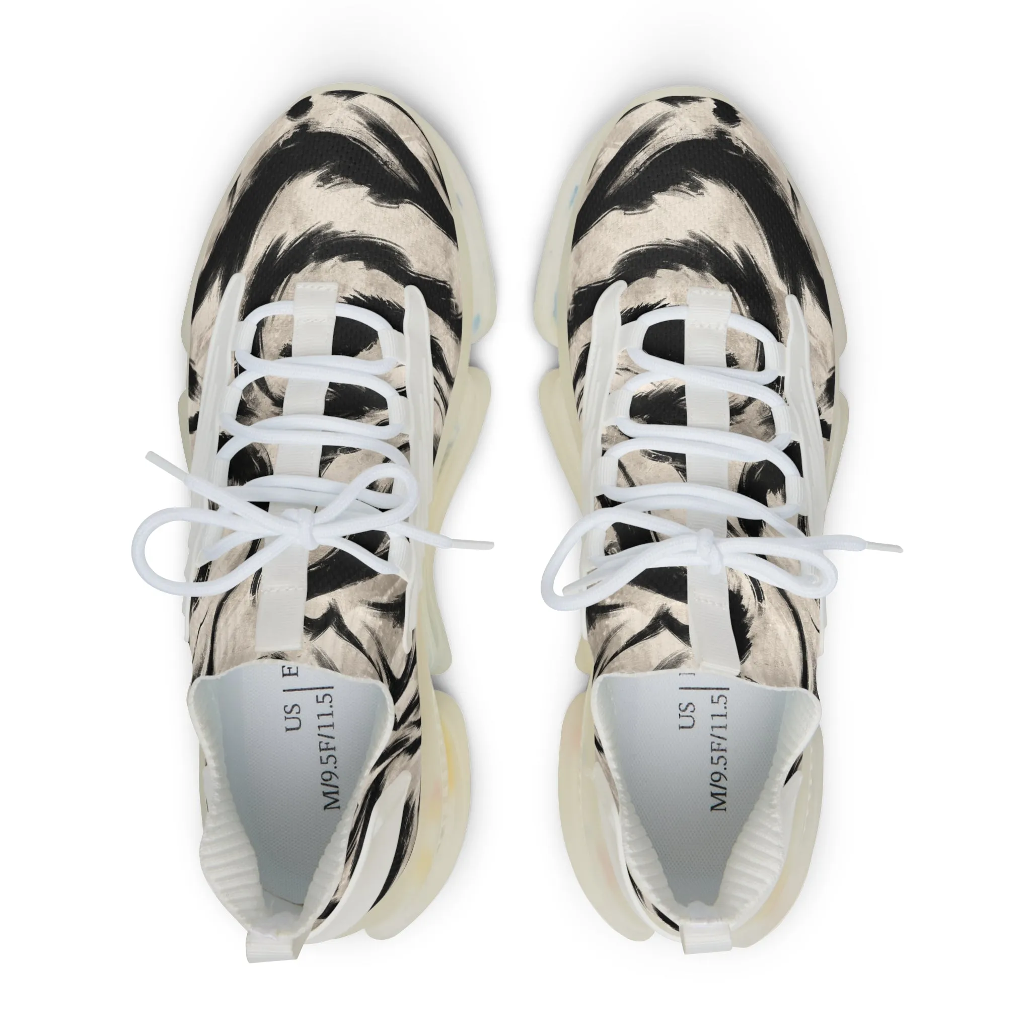 Leopard and Zebra Pattern Men's Mesh Sneakers