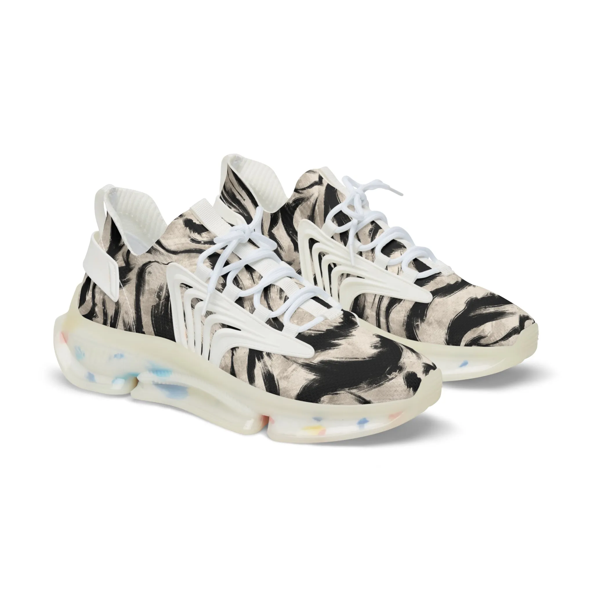 Leopard and Zebra Pattern Men's Mesh Sneakers