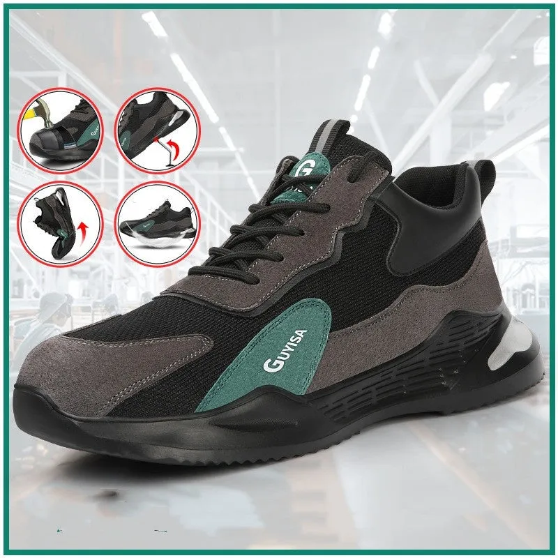 Lightweight Impact-Resistant Men's Safety Shoes