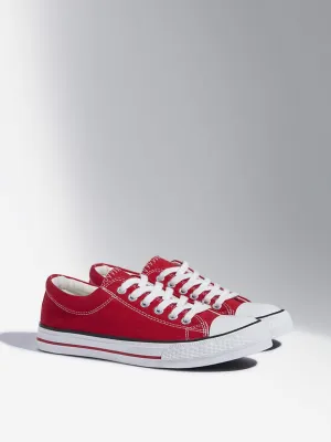 LUNA BLU Red Canvas Shoes