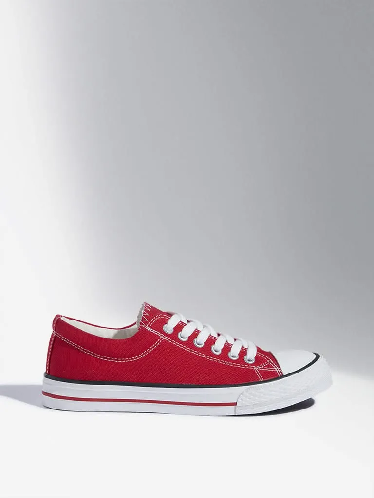 LUNA BLU Red Canvas Shoes