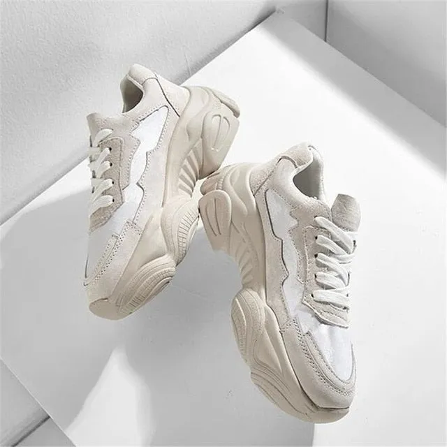 LZJ 2019 New Women Shoes Spring New Women's Shoes Ulzzang Platform Sports Shoes Female Wisdom Shoes Women Snekaers