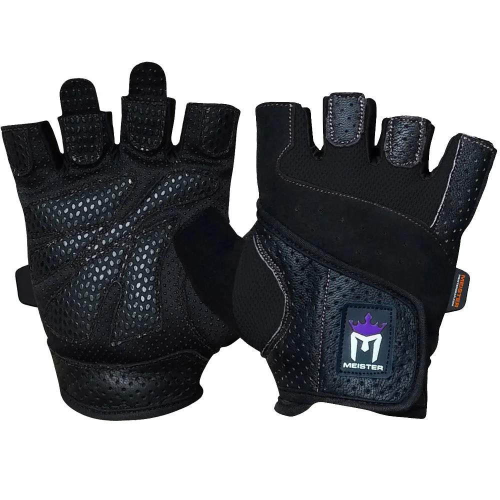 Meister Women's Fit Weight Lifting Gloves - Black