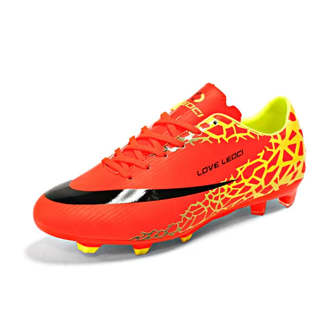 Men FG Football Shoes Adult Soccer Boots Kids Chuteira Futebol