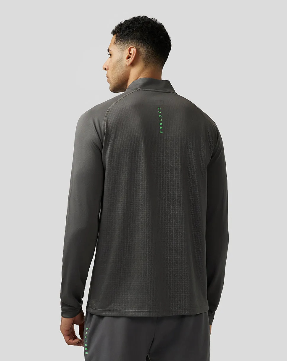 Men's Adapt Embossed Quarter Zip Top - Grey