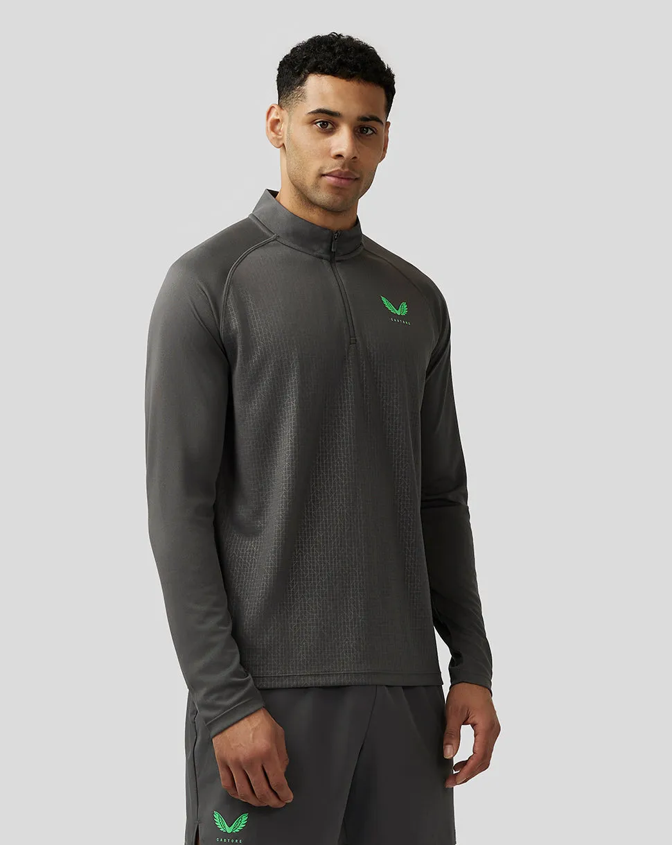 Men's Adapt Embossed Quarter Zip Top - Grey