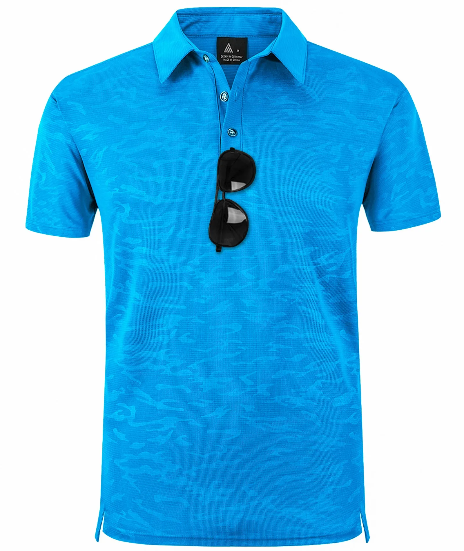 Men's Button Up Dry Fit Golf Polo Shirt-ZPK007197