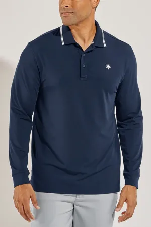 Men's Erodym Long Sleeve Golf Polo  |  Navy