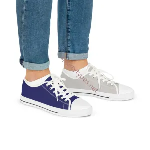 Men's Navy & Grey Mismatched Low Top Sneakers