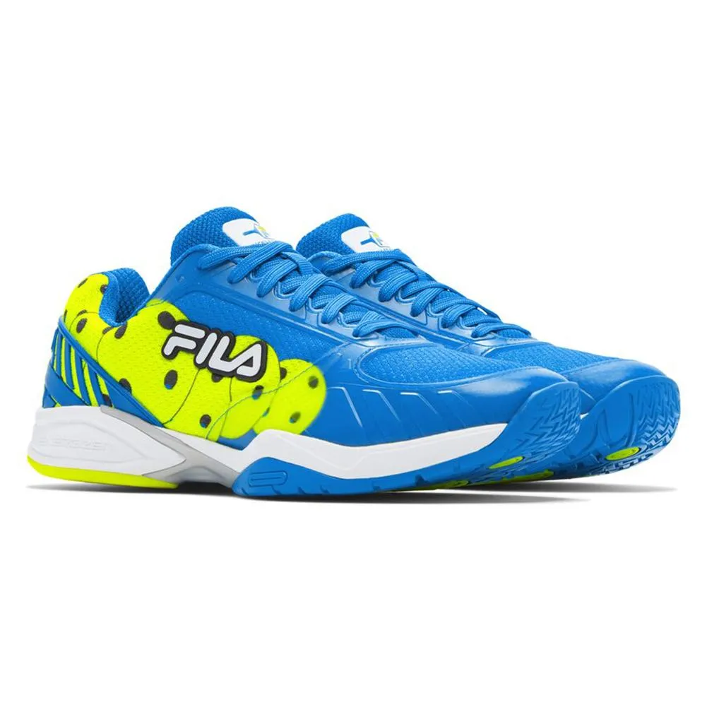 Men's Volley Zone Pickleball Shoes Electric Blue and White