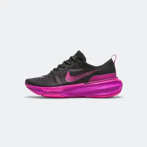 Mens ZoomX Invincible 3 - Black/Vivid Grape-Hyper Violet-Laser Fuchsia