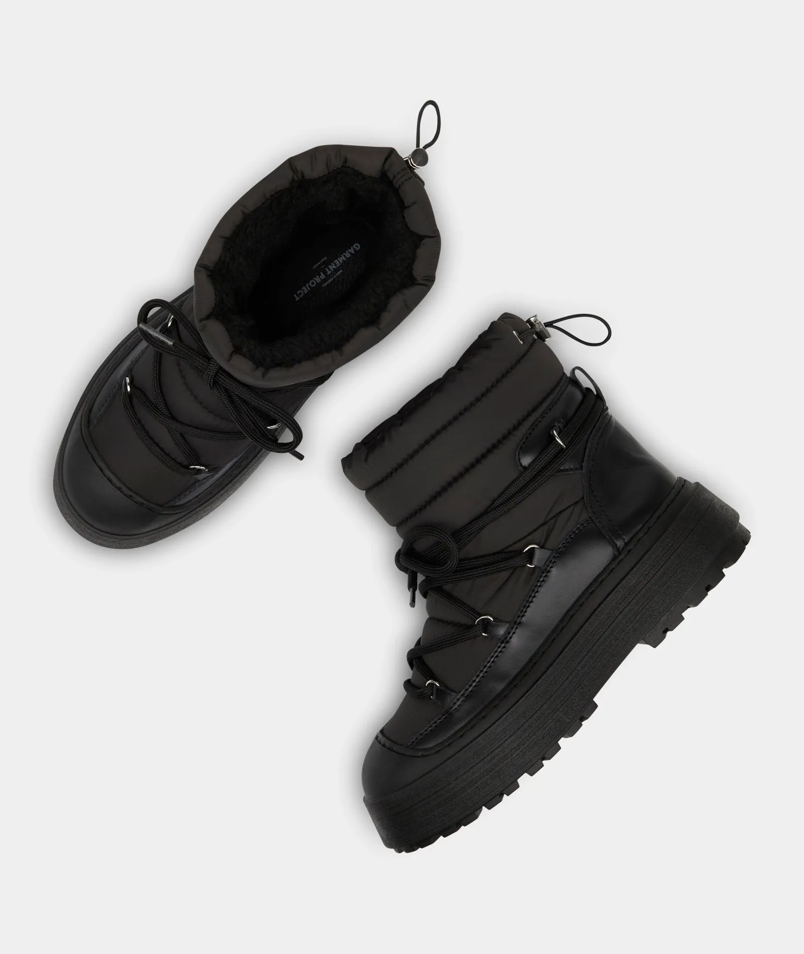 Milo Snow Boot - Black Nylon / Leather