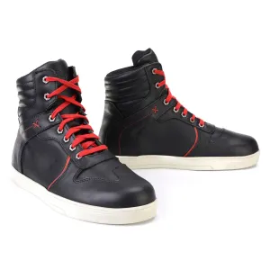 Milwaukee Leather MBM9102 Men's Black Leather with Red Shoe Lace