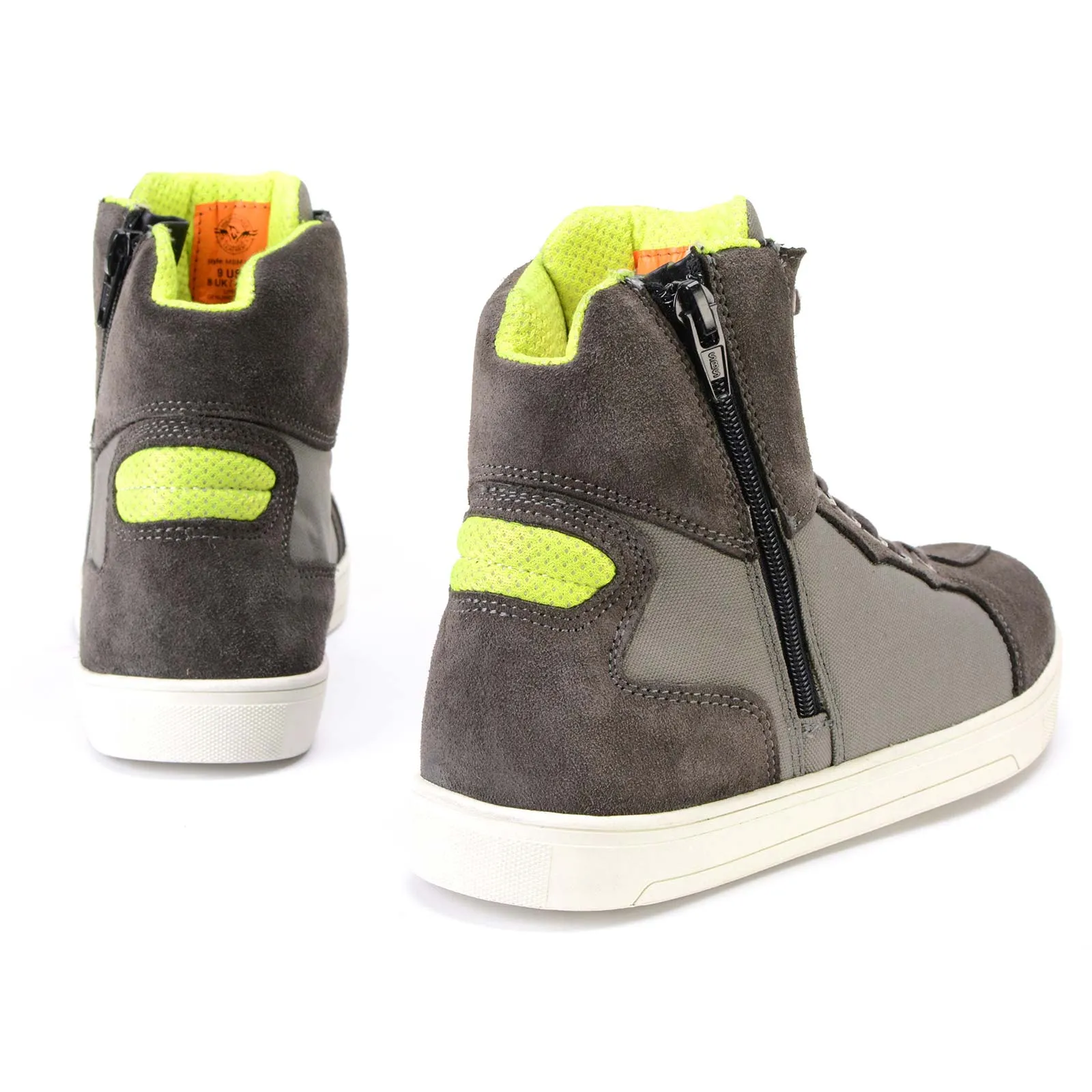 Milwaukee Leather MBM9117 Men's Dark Grey Suede and Grey Canvas Street