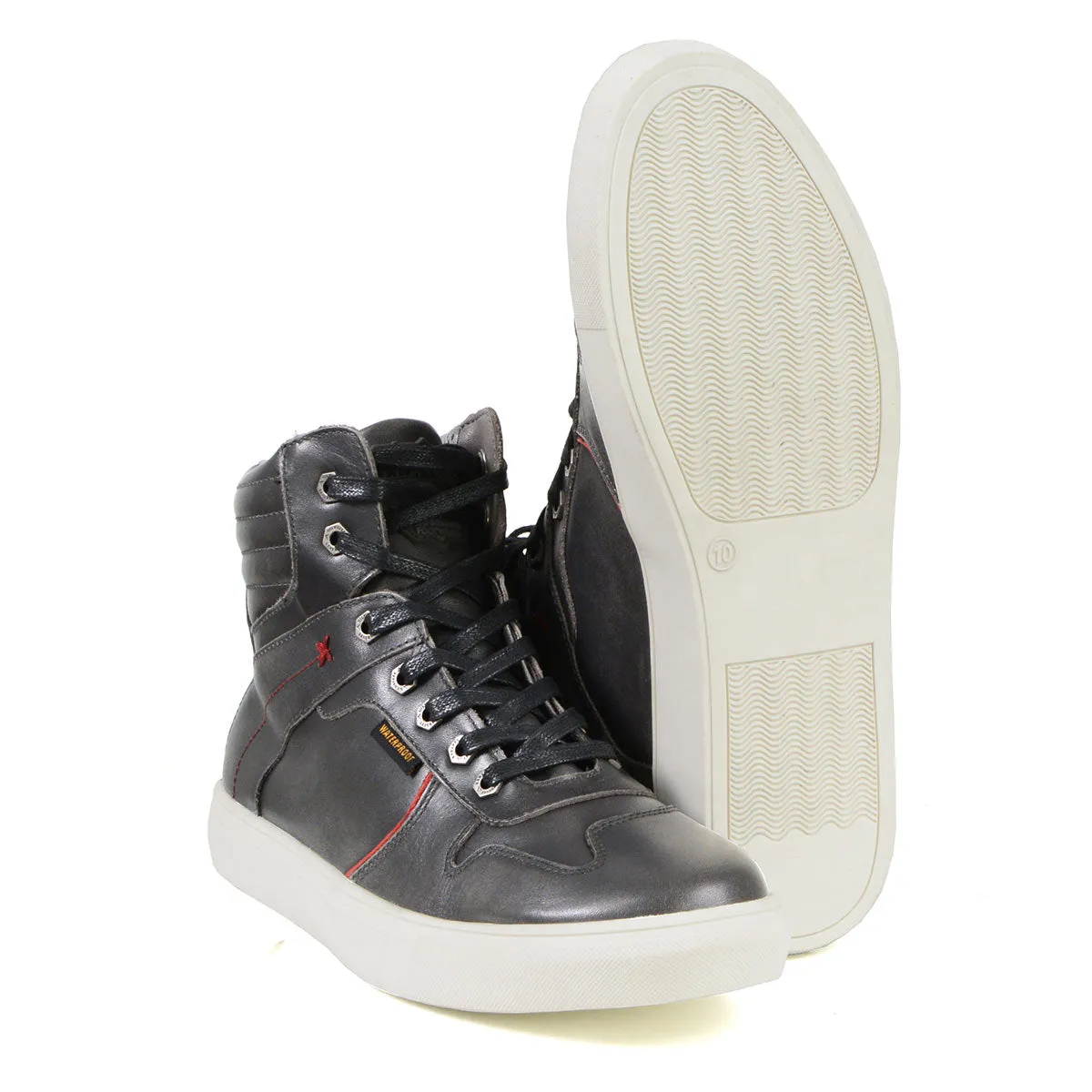 Milwaukee Leather MBM9153 Men's Vintage Grey Leather High-Top