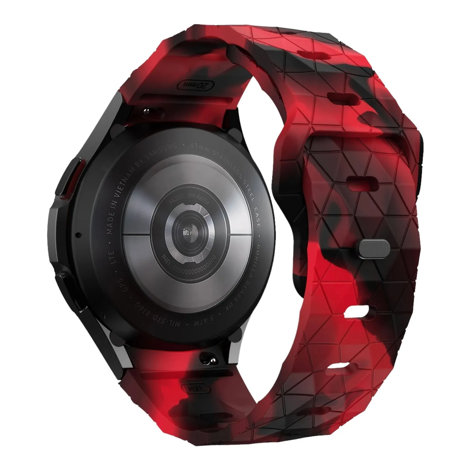 Misfit Command, Vapor & Vapor 2 compatible Silicone Football Pattern Watch Straps