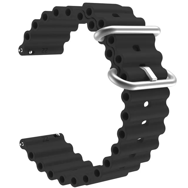 Misfit Command, Vapor & Vapor 2 compatible Silicone Ocean Bands Watch Straps