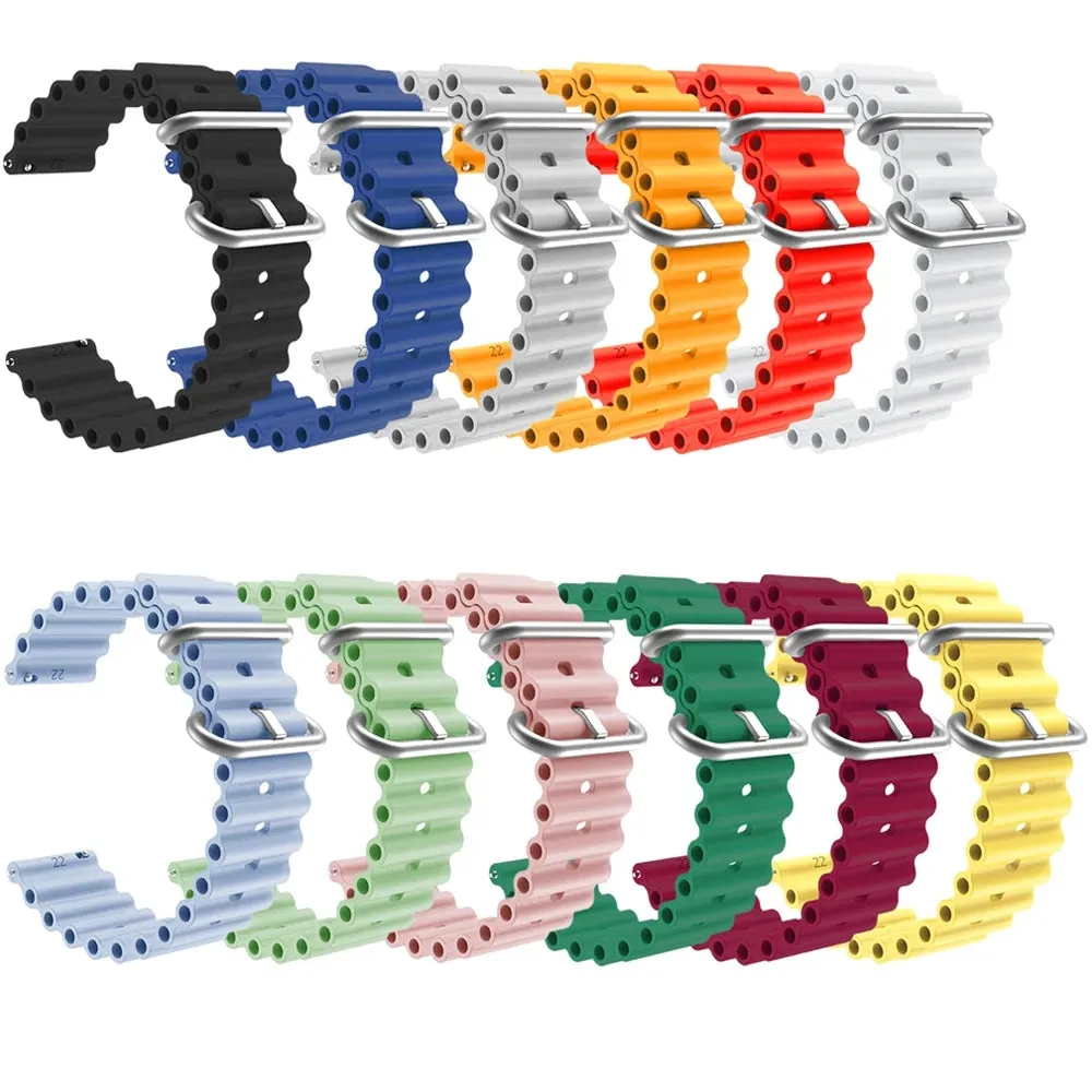 Misfit Command, Vapor & Vapor 2 compatible Silicone Ocean Bands Watch Straps