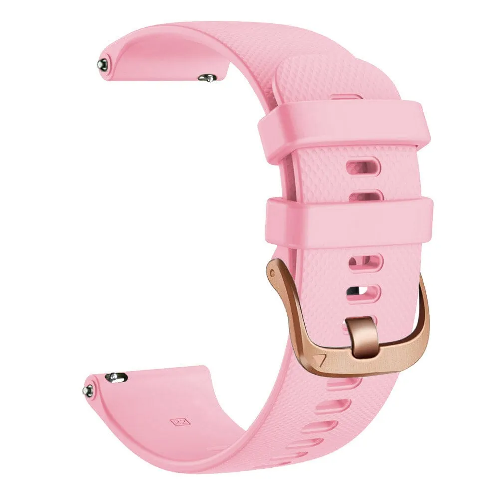 Misfit Command, Vapor & Vapor 2 compatible Silicone Watch Straps with Rose Gold Buckles