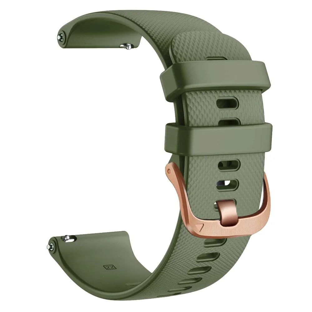 Misfit Command, Vapor & Vapor 2 compatible Silicone Watch Straps with Rose Gold Buckles