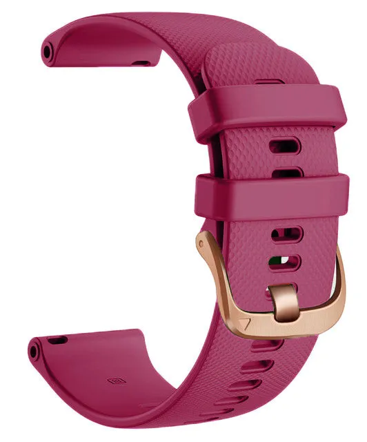 Misfit Command, Vapor & Vapor 2 compatible Silicone Watch Straps with Rose Gold Buckles