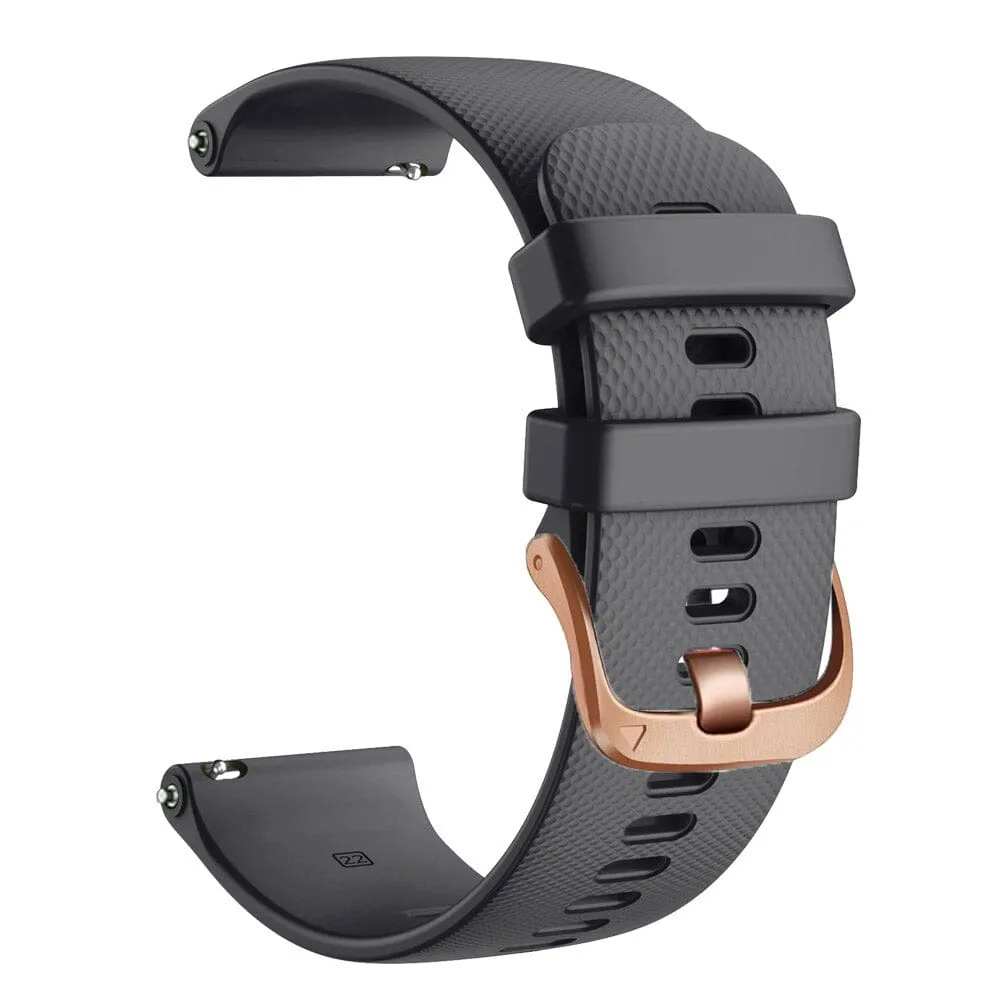 Misfit Command, Vapor & Vapor 2 compatible Silicone Watch Straps with Rose Gold Buckles