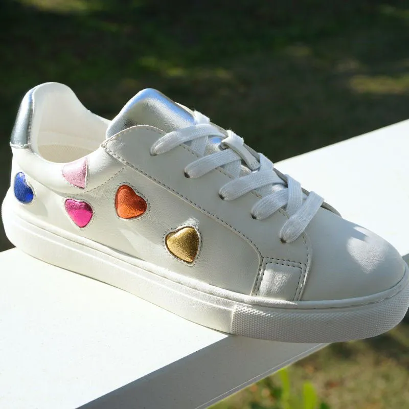 Miss Gaia Hearts Sneaker in Multicolor - Kids