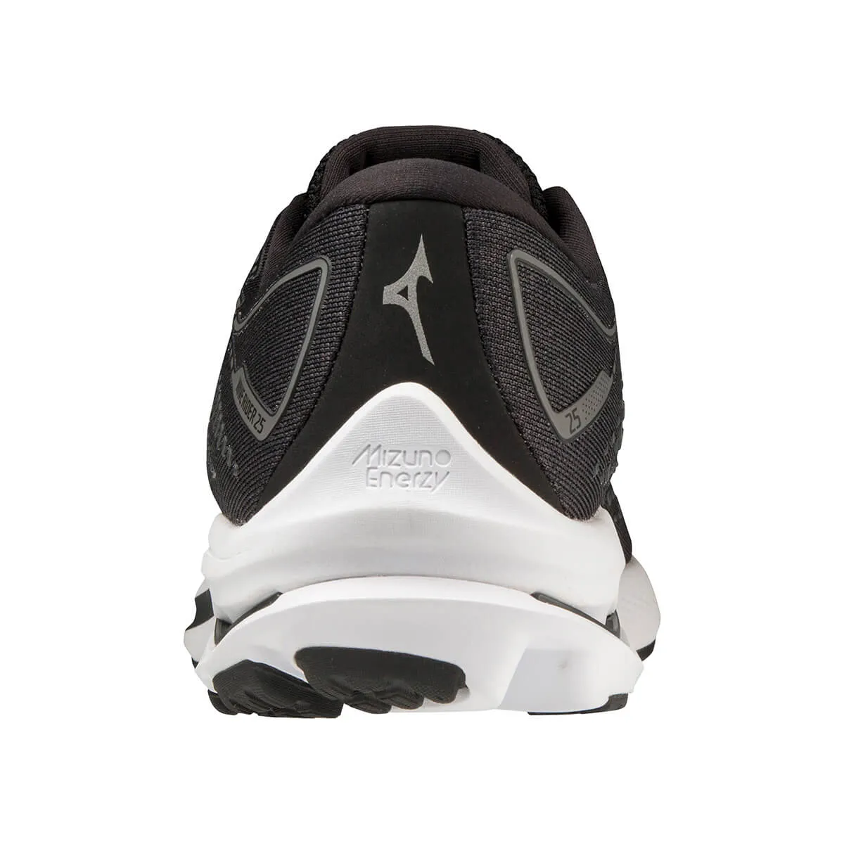 Mizuno Wave Rider 25 Wide Mens | Black/silver/ebony