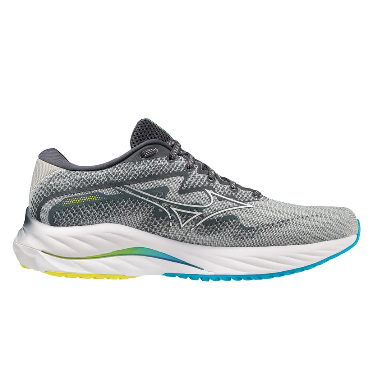 Mizuno Wave Rider 27 Mens | Pblue/white/bolt2neon