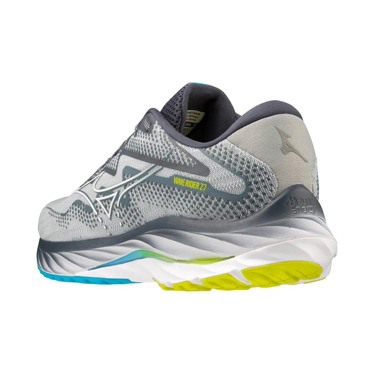 Mizuno Wave Rider 27 Mens | Pblue/white/bolt2neon