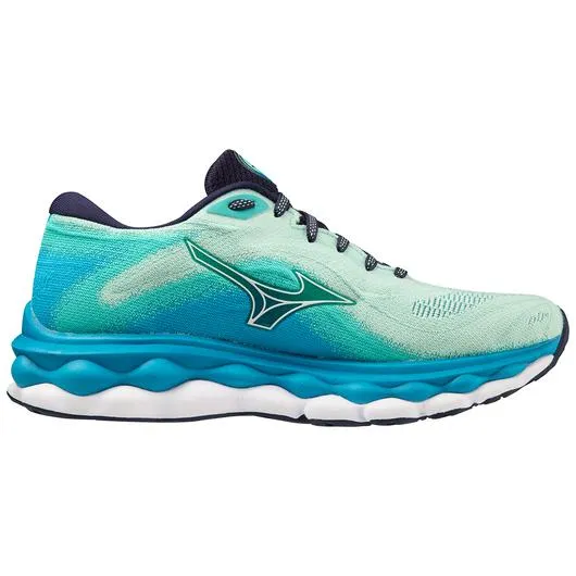 Mizuno | Wave Sky 7 | Women's | Beveled Glass/White