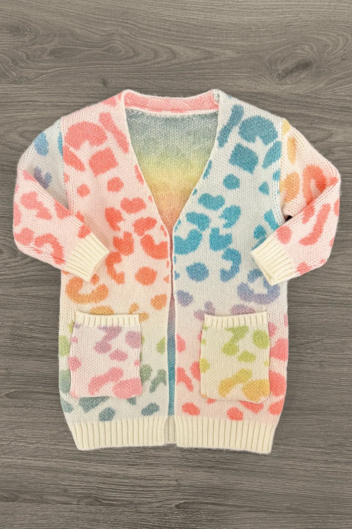 Mom & Me - Rainbow Cheetah Print Cardigan