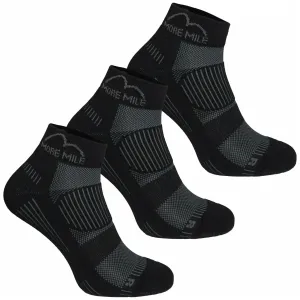 More Mile London 2.0 (3 Pack) Eco Friendly Running Socks - Black