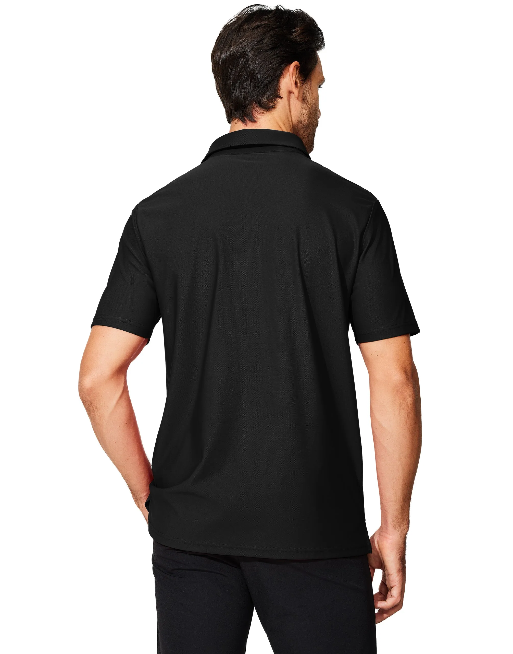 MOTEEPI Mens Short Sleeve Performance Polo Golf Shirts