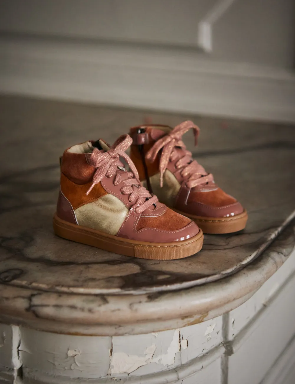 Mountain Sneaker Lace - Rose Clay Patent