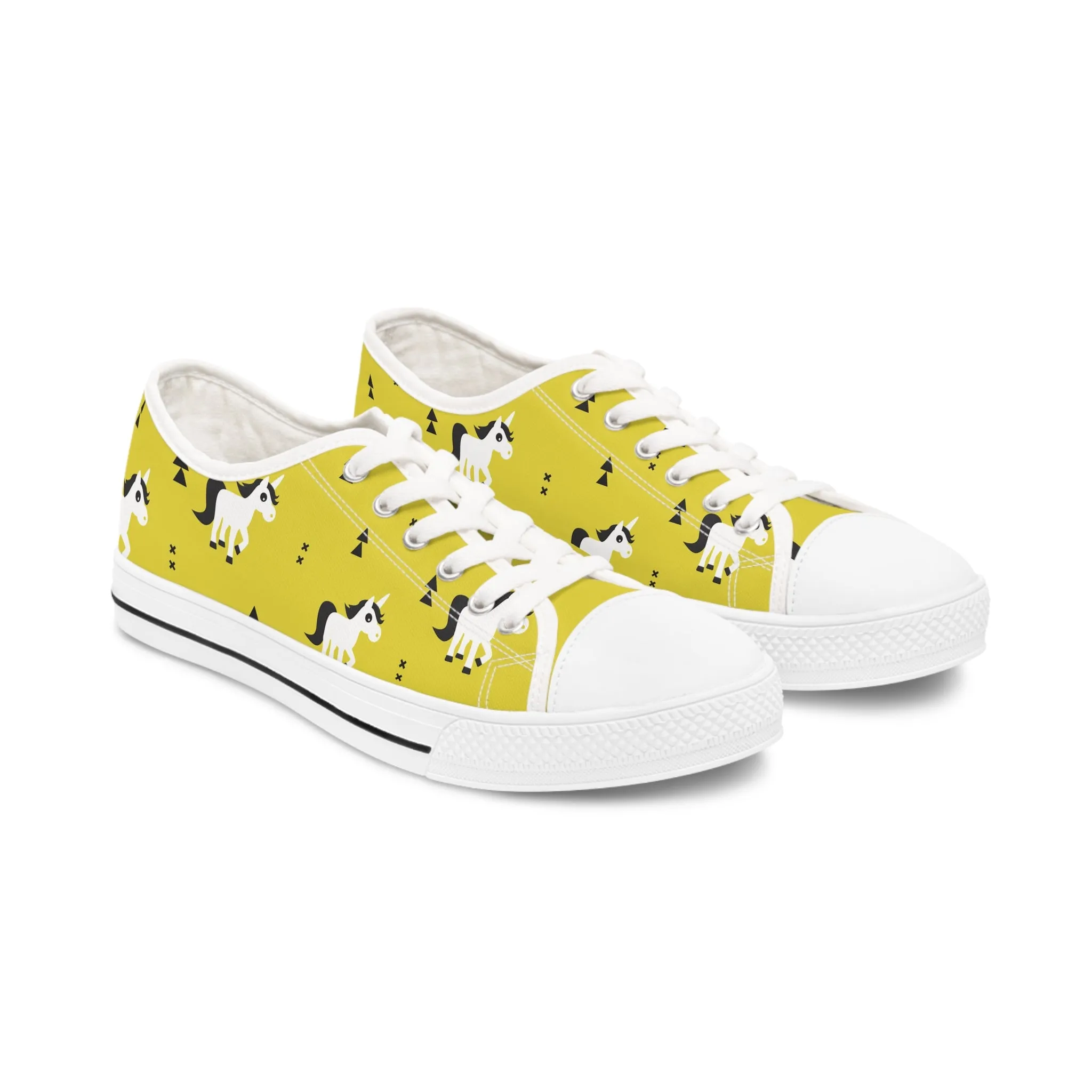 Mustard Unicorn Women's Low Top Sneakers