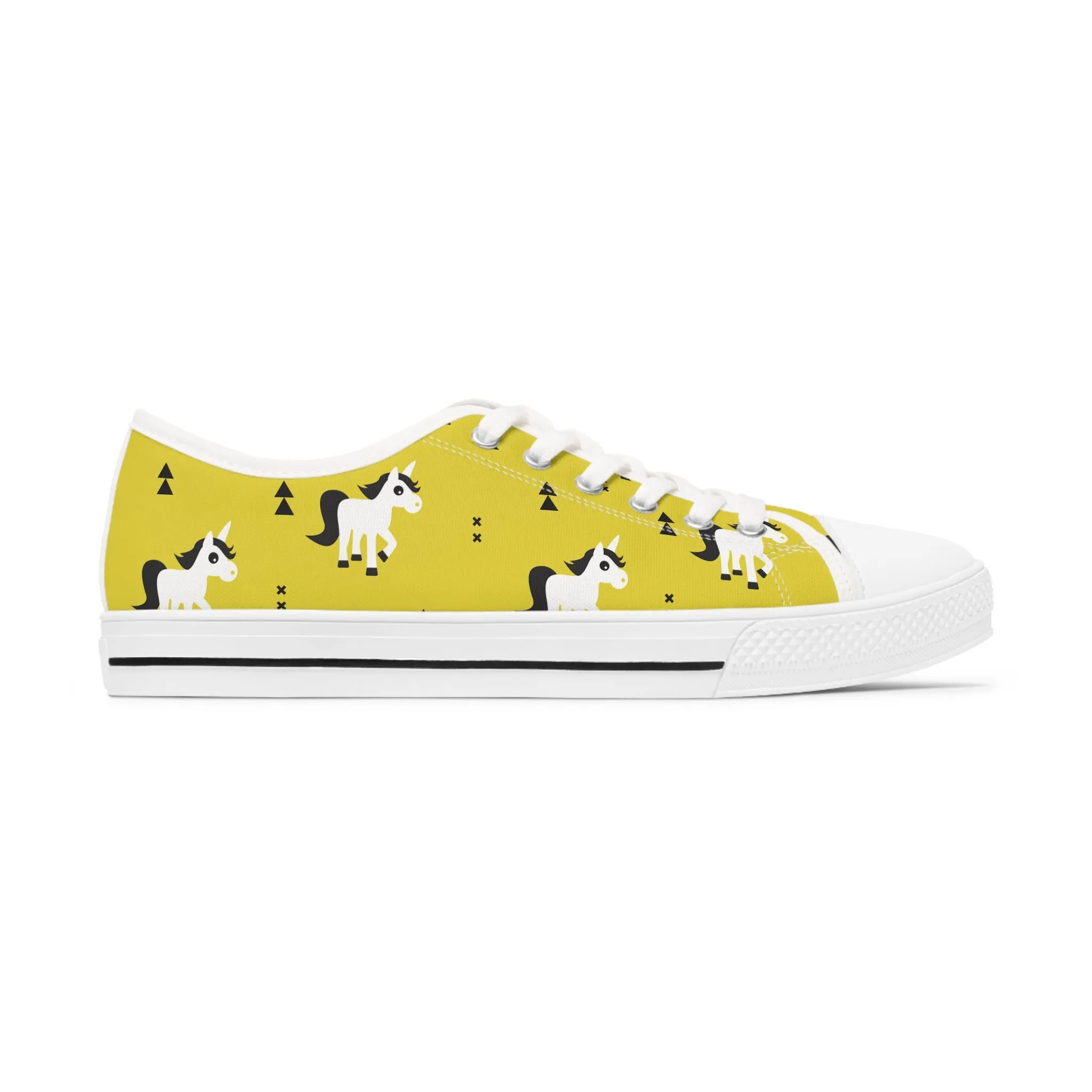 Mustard Unicorn Women's Low Top Sneakers