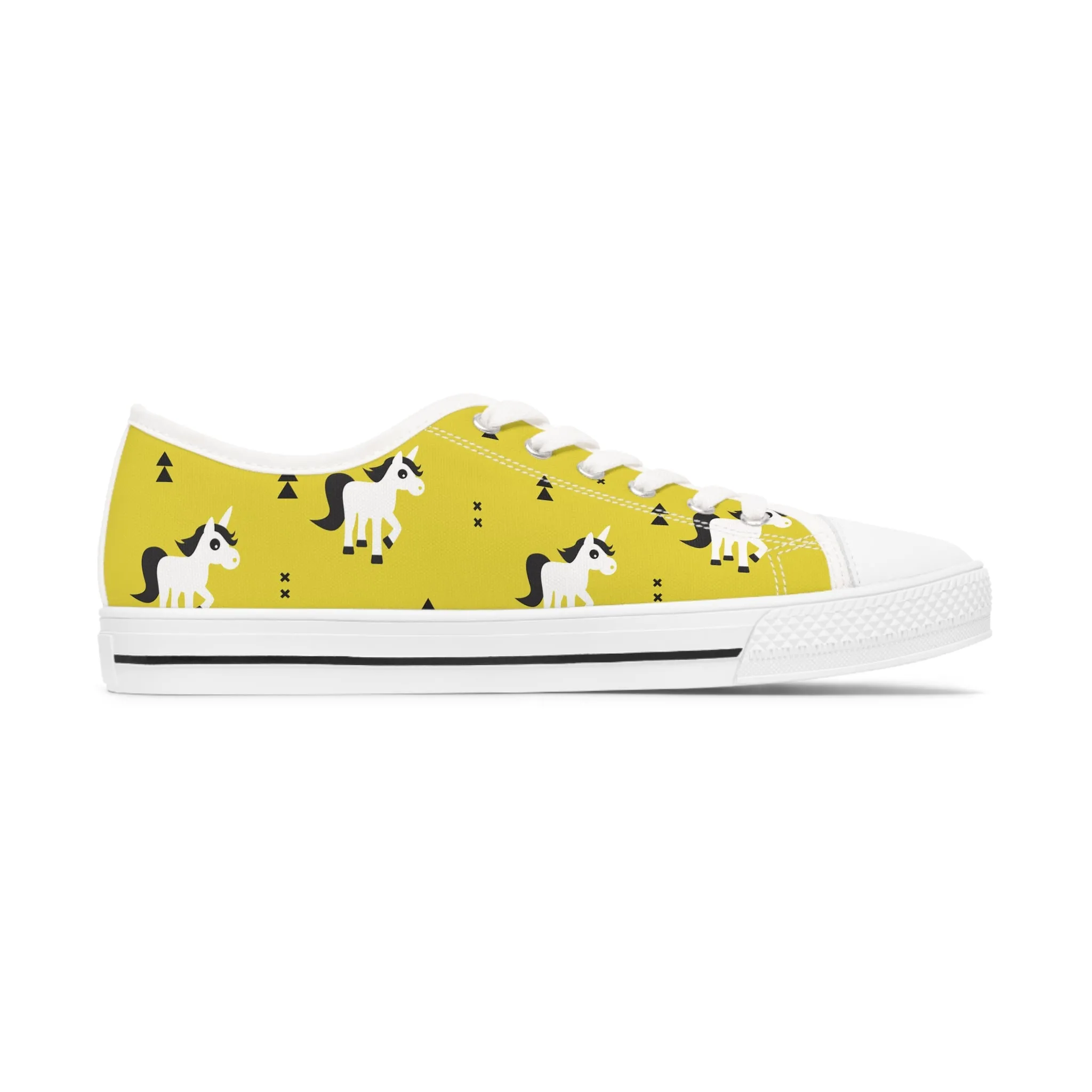 Mustard Unicorn Women's Low Top Sneakers