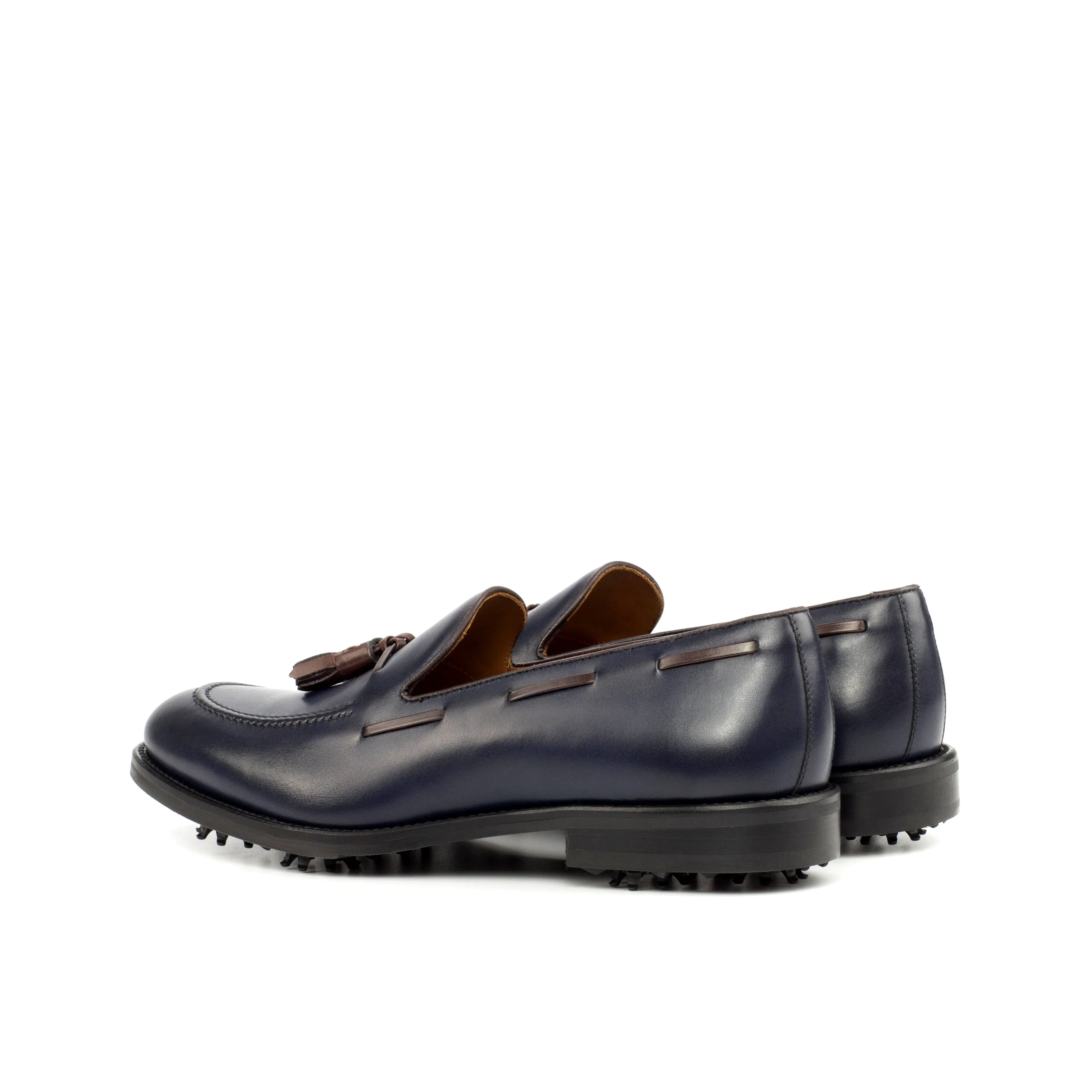 Navy Calf Tassel Loafer Golf Shoes