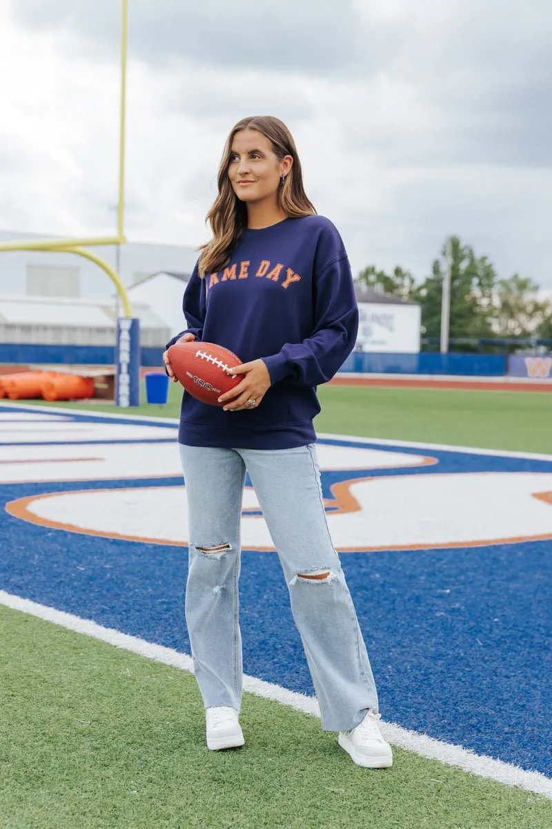 Navy Game Day Sweatshirt - FINAL SALE