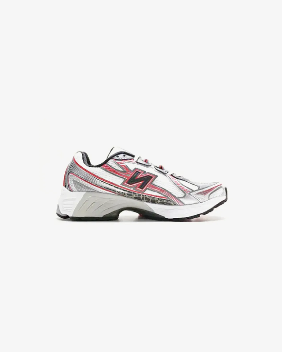 New Balance 740 Vintage White Silver Red Sneakers