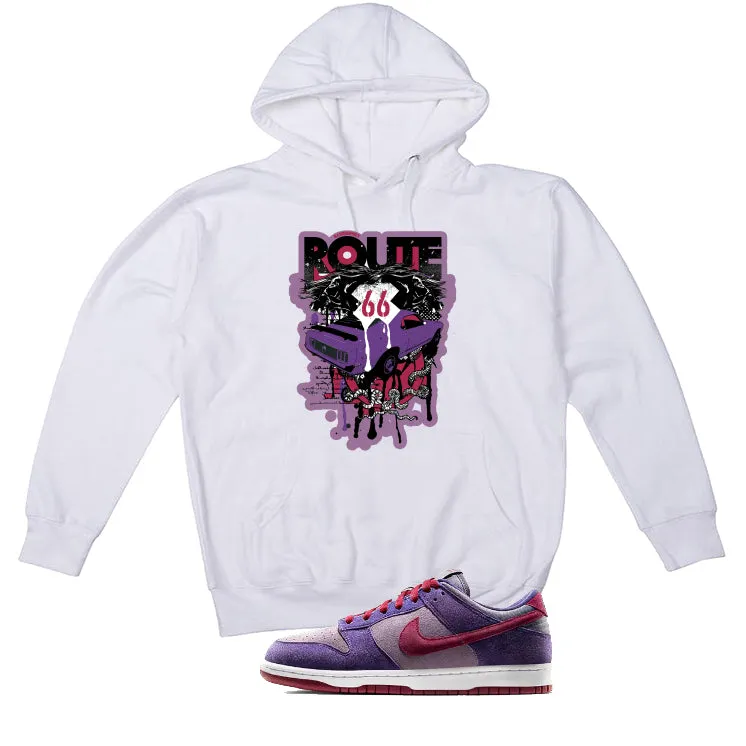 Nike Dunk Low “Plum” | illcurrency White T-Shirt (Route 66 Vintage car)